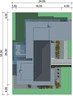 Projekt domu LK&1358 (LKP1194) - rzut działki