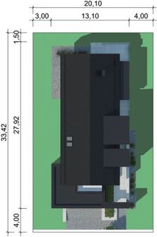 Projekt domu LK&1352 (LKP1195) - rzut działki