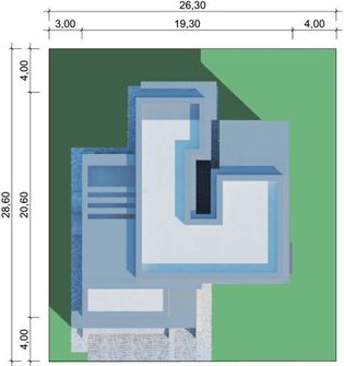 Projekt domu LK&1345 (LKP1150) - rzut działki