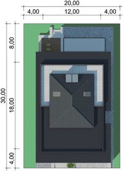 Projekt domu LK&1340 (LKP1191) - rzut działki