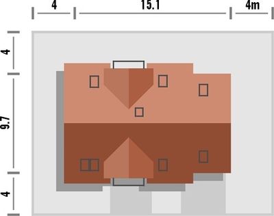 Projekt domu Krajobrazy 144 (WRN1619) - rzut działki
