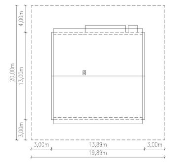 Projekt budynku gospodarczego Planujdom G58 (ABP1110) - rzut działki