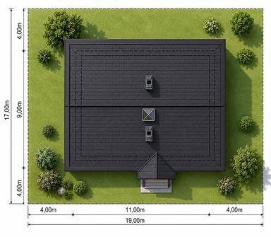 Projekt domu Planujdom 006 (ABP1137) - rzut działki