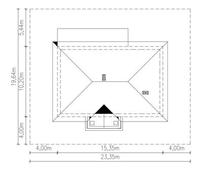 Projekt domu Planujdom 010 ver2 (ABP1135) - rzut działki