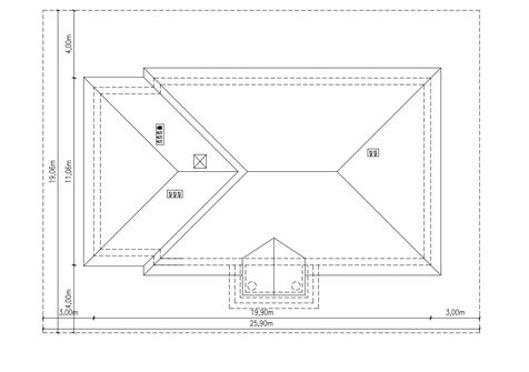 Projekt domu Planujdom 011 (ABP1126) - rzut działki