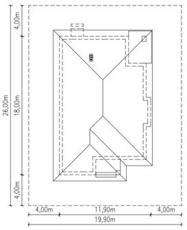 Projekt domu Planujdom 022 (ABP1115) - rzut działki