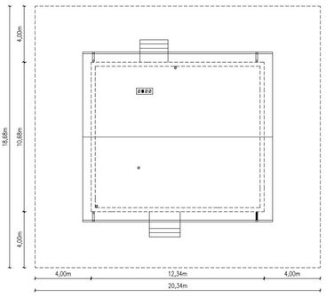 Projekt domu Planujdom 023 (ABP1114) - rzut działki