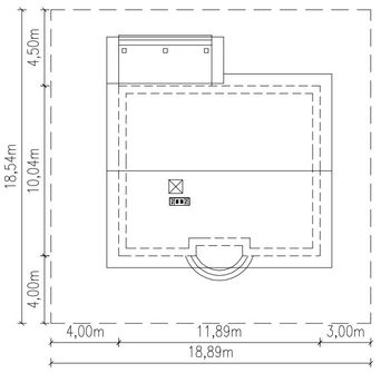 Projekt domu Planujdom 025 ver2 (ABP1109) - rzut działki