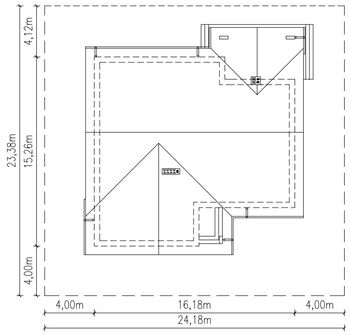 Projekt domu Planujdom 039 (ABP1100) - rzut działki
