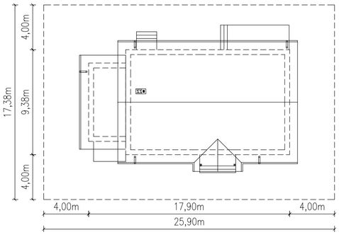 Projekt domu Planujdom 045 ver3 (ABP1096) - rzut działki
