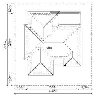 Projekt domu Planujdom 053 (ABP1089) - rzut działki