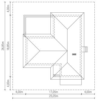 Projekt domu Planujdom 060 (ABP1094) - rzut działki