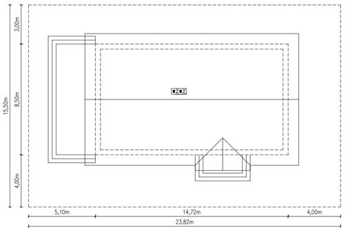 Projekt domu Planujdom 081 (ABP1076) - rzut działki