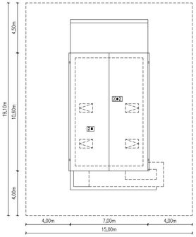 Projekt domu Planujdom 100 (ABP1070) - rzut działki