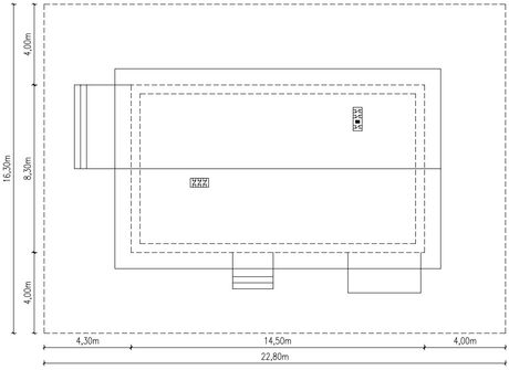 Projekt domu Planujdom 108 (ABP1064) - rzut działki