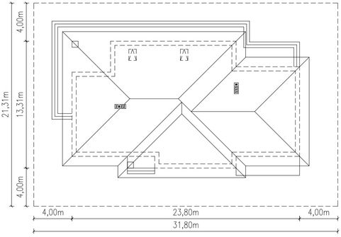Projekt domu Planujdom 130 (ABP1049) - rzut działki