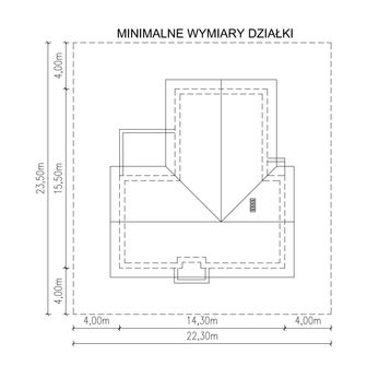 Projekt domu Planujdom 140 (ABP1039) - rzut działki