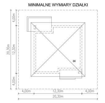 Projekt domu Planujdom 141 (ABP1038) - rzut działki