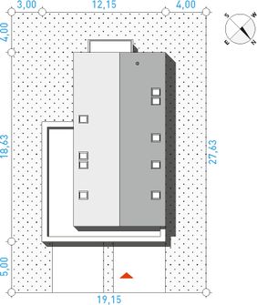 Projekt domu Idealny 4 (WAW1194) - rzut działki