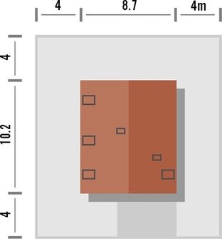 Projekt domu Studio 121 (WRN1630) - rzut działki