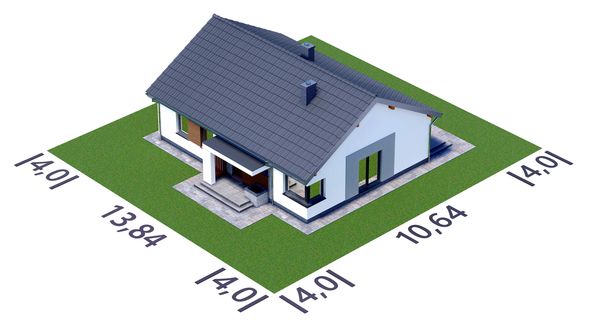 Projekt domu APS 353 (LUA1707) - rzut działki