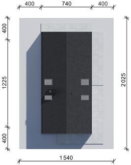 Projekt domu NewHouse 758 (KRZ1165) - rzut działki