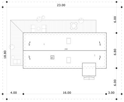 Projekt domu Amelia 2 XL - szkieletowy (GDE1137) - rzut działki