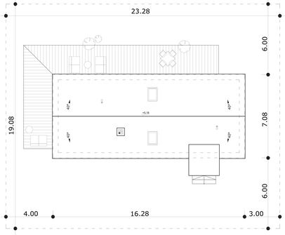 Projekt domu Amelia 2 XL - murowany (GDE1140) - rzut działki