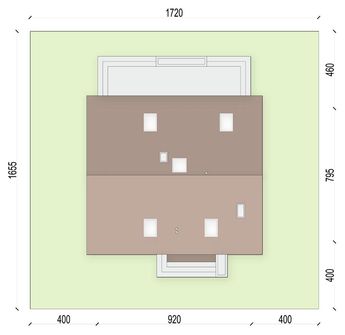 Projekt domu Dolce mini (WOF1289) - rzut działki