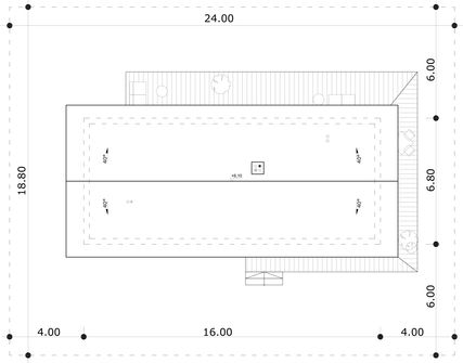 Projekt domu Kameralny XL (GDE1147) - rzut działki