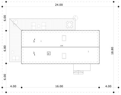 Projekt domu Chata 2 XL (GDE1150) - rzut działki