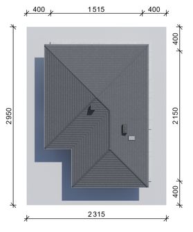 Projekt domu NewHouse 767 w1 (KRZ1166) - rzut działki