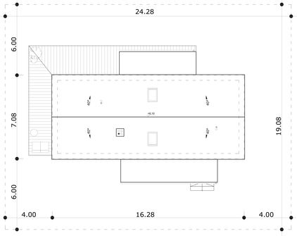 Projekt domu Zorza 2 XL - murowany (GDE1151) - rzut działki