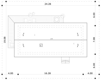 Projekt domu Kameralny 2 XL- murowany (GDE1153) - rzut działki
