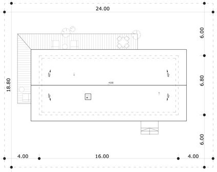 Projekt domu Kameralny 2XL (GDE1154) - rzut działki