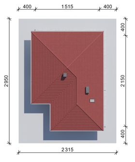 Projekt domu NewHouse 767 w1 red (KRZ1170) - rzut działki