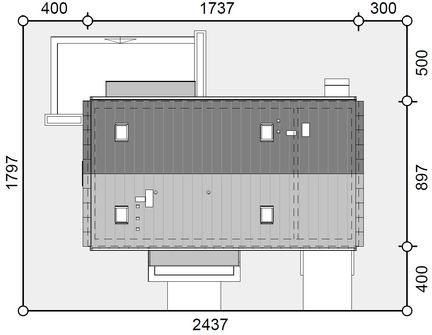 Projekt domu Terrier 8 z garażem (WRL1067) - rzut działki