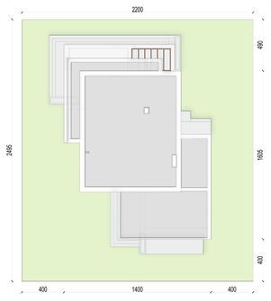 Projekt domu Perfetto 2 modern (WOF1290) - rzut działki