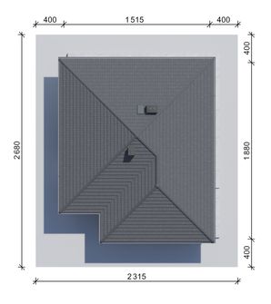 Projekt domu NewHouse 767 (KRZ1167) - rzut działki