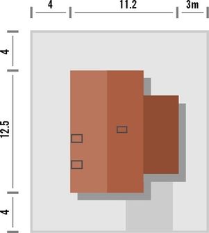 Projekt domu Studio 106 (WRN1625) - rzut działki