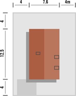 Projekt domu Studio 107 (WRN1626) - rzut działki