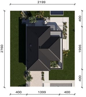 Projekt domu HomeKoncept 138 wariant 01 (KRX1310) - rzut działki