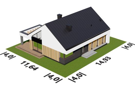 Projekt domu APS 407 ECO (LUA1708) - rzut działki