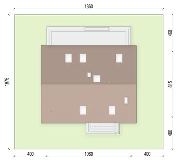 Projekt domu Dolce plus (WOF1291) - rzut działki