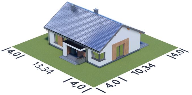 Projekt domu APS 353 wariant 3 (LUA1709) - rzut działki