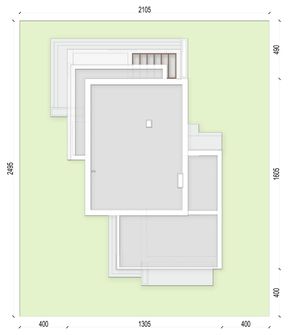 Projekt domu Perfetto 3 modern (WOF1292) - rzut działki