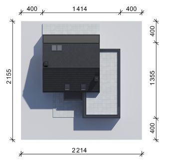 Projekt domu NewHouse 786 (KRZ1171) - rzut działki