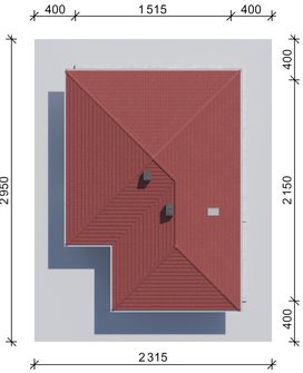 Projekt domu NewHouse 767 w2 red (KRZ1172) - rzut działki