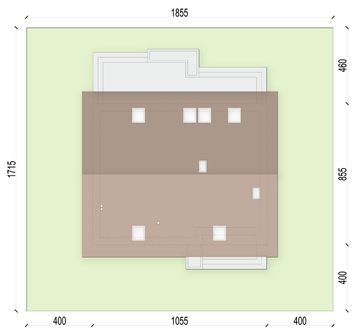 Projekt domu Rodzinek 5 mini (WOF1293) - rzut działki