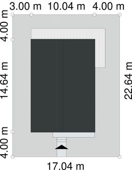 Projekt domu EG-111 (WWB1160) - rzut działki